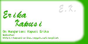 erika kapusi business card